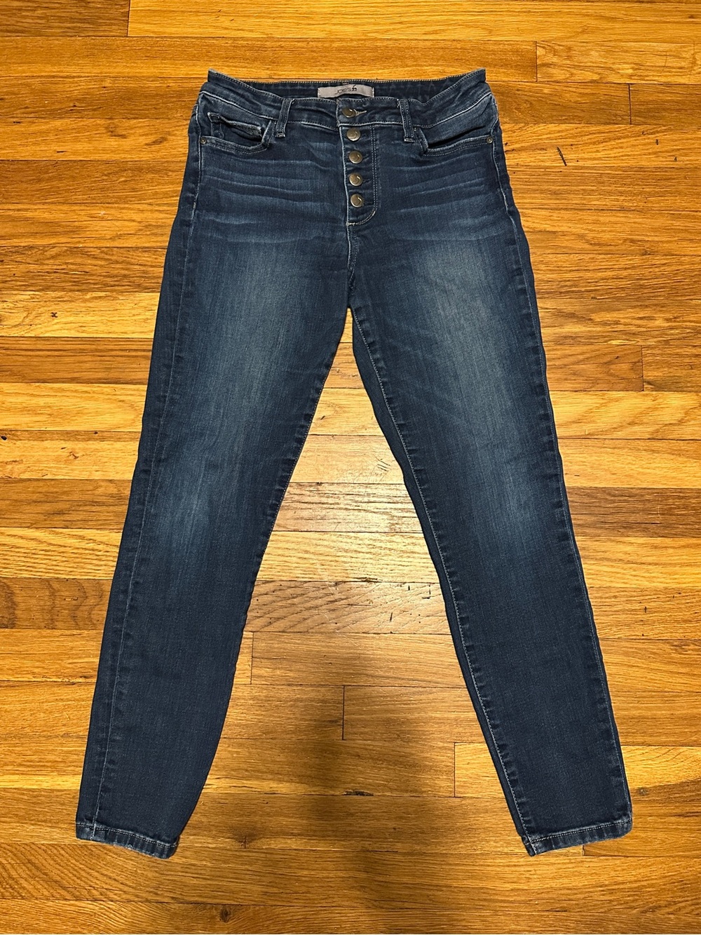 Joe’s Skinny Dark Blue mid-Rise Button-Fly Women’s Jeans